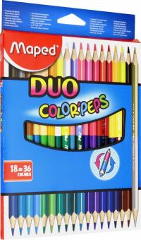 Карандаши 18шт/36цв Maped ColorPeps Duo (829601)'