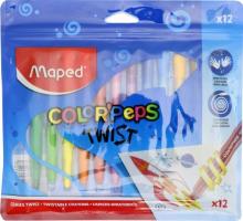 Мелки восковые 12цв ColorPeps Twist (860612)'