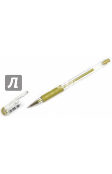 Ручка гелевая золотой стержень 0,8мм (03-6112)