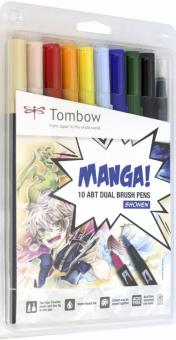 Набор брашпенов 10цв Dual Brush MangaABT-10C-MANG1