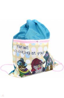 Мешок д/обуви с карм. МОДНЫЕ СОВЫ (МО-2083)