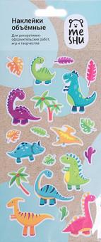 Наклейки объемные "Dinosaurs", 10*19см MH_33108