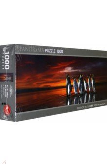 Puzzle-1000 29858 Королевские пингвины,панорама