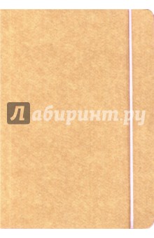 26283 Книга д/записи, Крафт, резинка/обрез-сир-роз