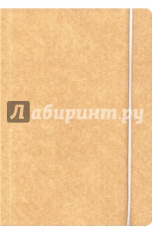 26285 Книга д/записи, Крафт, резинка/обрез-серый