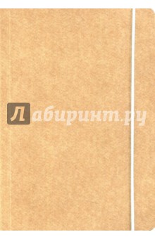26287 Книга д/записи, Крафт, резинка/обрез-голубой