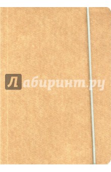 26290 Книга д/записи, Крафт, резинка/обрез-сер-зел