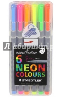 Набор капиллярных ручек 6цв Triplus (334SB6CS3)