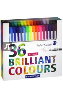 Набор капилляр. ручек 36цв "Triplus 334" (334C36)