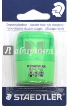 Точилка 2 отверстия, неон зеленый 51260F50BK