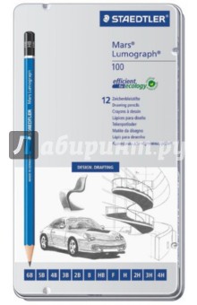 Набор каранд. ч/гр.12ш Mars Lumograph 100 (100G12)