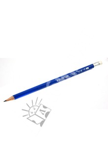 Карандаш ч/гр HB, ластик, цв.корп. голубой (13246)