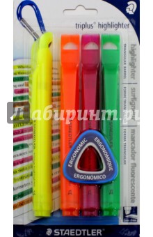 Набор текстовыд 4цв 3гр 2-5мм Triplus highlighter