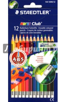 Карандаши 12цв. NorisClub с ластиком 14450NC12