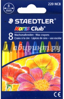 Мелки восковые 8цв NorisClub круглые (220NC8)