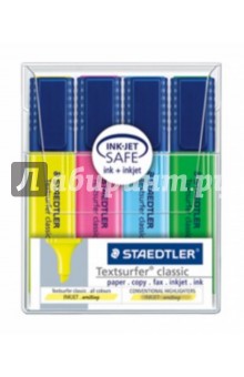 Набор текстовыделителей 4цв 1-5мм Classic 364WP404