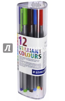 Набор кап. ручек 12цв Triplus 334 (334PR12)