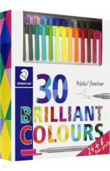 Набор капиллярных ручек 30цв Triplus (334C30P)