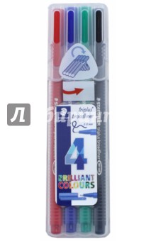 Набор капил. ручек 4цв Triplus (338SB4)