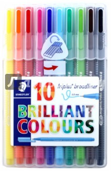 Набор капил. ручек 10цв Triplus (338SB10)