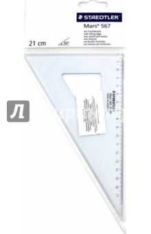 Треугольник  Mars 567, пластиковый, 60°/30°, 21см