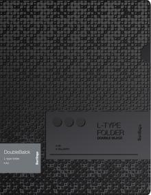 Папка-уголок А4 "DoubleBlack" черная LFp_A4701