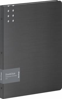 Папка с 40 вклад. "Steel&Style" черная PPf_96001