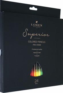 Карандаши цв. 24цв трехгран. Superior,LXCPPD24-SP