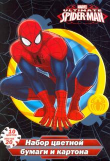 Бумага и картон цв 10цв 20л Spiderman ЕАС-SM389/2