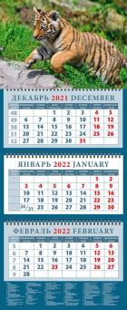 14222 2022 Календарь Год тигра. Симп. тигр в прыж