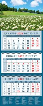 14238 2022 Календарь Летний пейзаж с ромашками