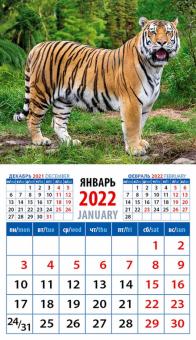 20240 2022 Календарь Год тигра. Мог власт джунглей