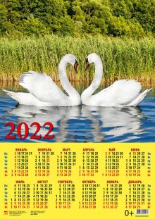 90214 2022 Календарь Пара лебедей