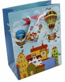 Пакет бумажный 17,8х22,9х9,8 Дирижаб в лето(43518)