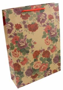 Пакет бумажный 24х33х8 "Розы" (43737)