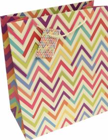 Пакет бумажный 26х32.4х12.7 Разн.зигзаг (44222/12)
