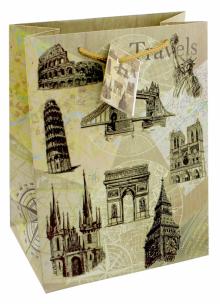 Пакет бумажный 26*32,4*12,7 "Достопримеч." (44224)