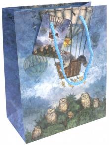 Пакет бумажный 17,8х22,9х9,8 Кот на шаре (44239)