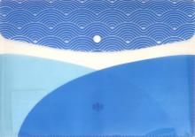 Папка для документов А4,ВОЛНЫ,кноп,48290