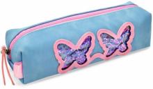 Пенал шк. ГОЛУБОЙ,иск.кожа,48933