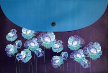 Папка д/документов пластик. А4, Цветы,49652