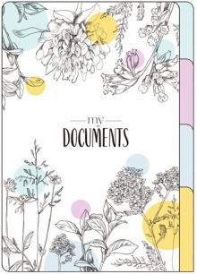 Папка-уголок д/документов А4 Цветы,49662