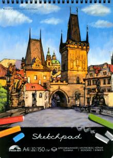 Альбом д/пастели 30л,СТАРЫЙ ГОРОД,черн.бум,49782