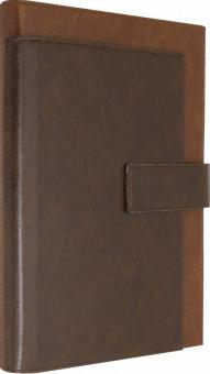 Ежедневник полудат.192л,А4,ШЕВРО КОРИЧНЕВЫЙ,50422