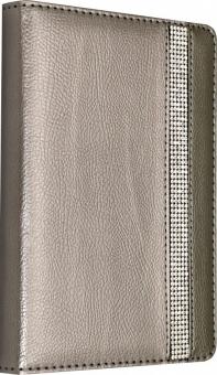 Ежедневник недат.160л,А6+,НАППА ГРАФИТОВЫЙ,50453