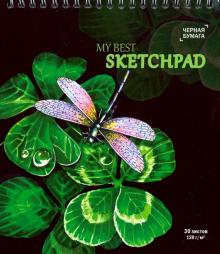 Скетчпад 30л,168*195мм,греб,СТРЕКОЗА,черн.50818