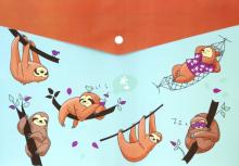 Папка д/тетрадей пластик.А4 Ленивцы,51158