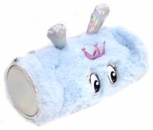 Пенал шк. Зайка голубой,иск.мех и кожа,51474