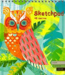 Скетчпад 48л,А5,греб,ФИЛИН,чер,сер,зел.бум,51530