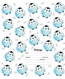 Тетрадь 12л,клетка,ЗВЕРЯТА-КОЛОБКИ,5вид,51946